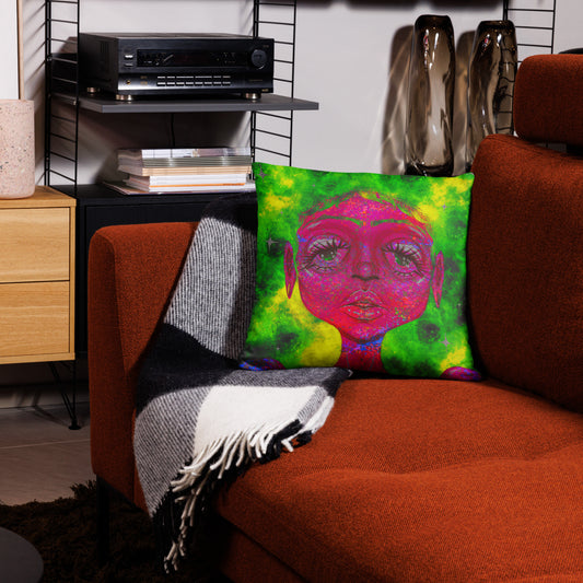 PSYBER FACE Double-Sided Pillow