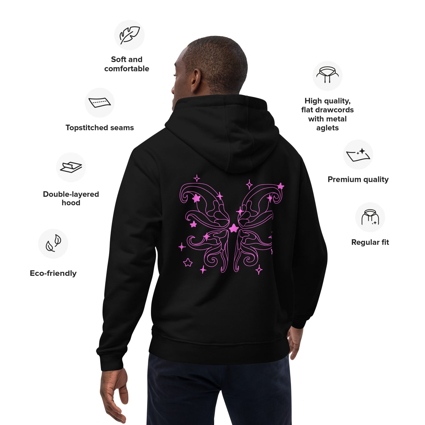 SKELLY FAIRY WINGED Hoodie